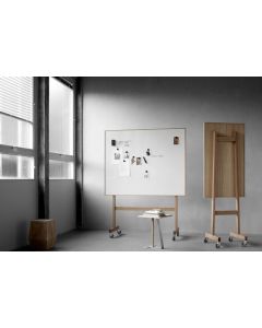 Whiteboard met eiken frame